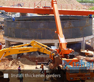 Install thickener girders