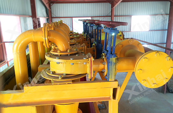 hydrocyclone unit for tin ore processing