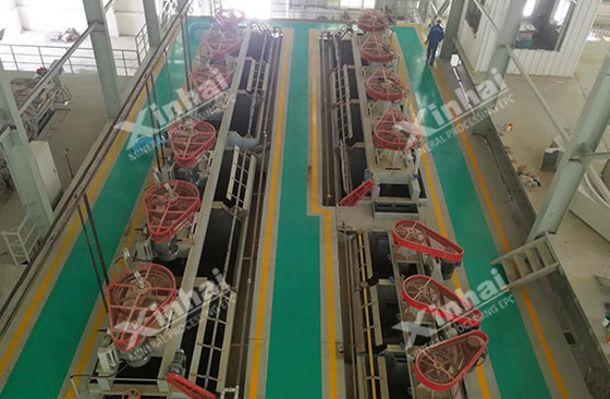 flotation system for copper ore minerals processing