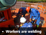 Workers are welding