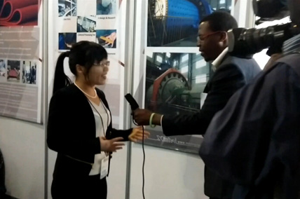 Invited to Zimbabwe Mining Industry Exhibition and interviewed by Zimbabwe State Television