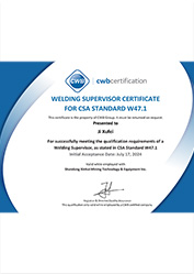 CWB Welding Certification