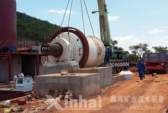 Hoisting of the second ball mill Hoisting of the second ball mill
