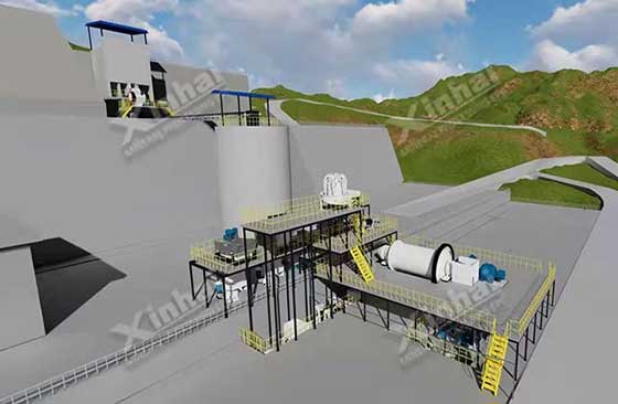 3D mineral benficiation flow designed by xinhai