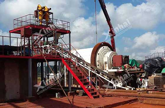 machine for gold ore extraction process