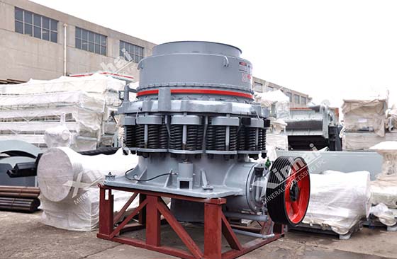 spring cone curhsing machine displayed in Xinhai Mining Machinery