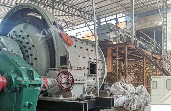 xinhai ball mill machine is running in ore dressing plant
