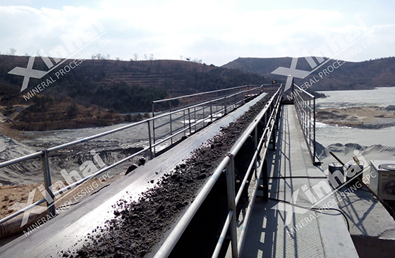 Belt conveyor deisgned by Xinhai Mining for ore processing Belt conveyor deisgned by Xinhai Mining for ore processing