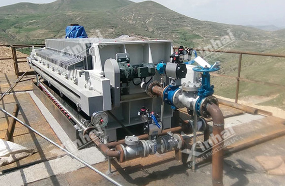 filter press maade from xinhai for quartz sand processing