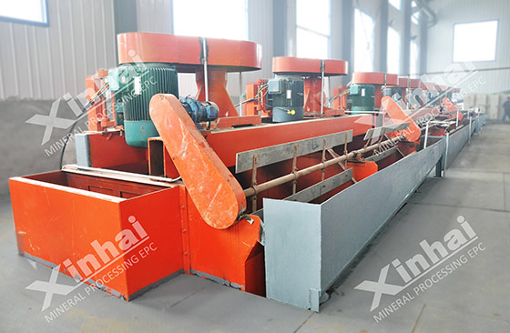 installed flotation cell machine from xinhai in ore dressing plant
