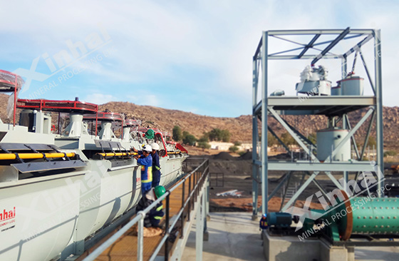 mineral flotation system installation on site